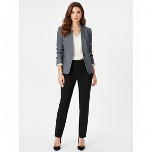 LOFT Blazer‎ Womens 6 Gray Work Office Chic Minimalist Modern Preppy Structured